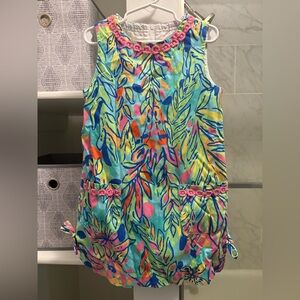 Lilly Pulitzer Hot Spot Girls Size 7 Shift Dress